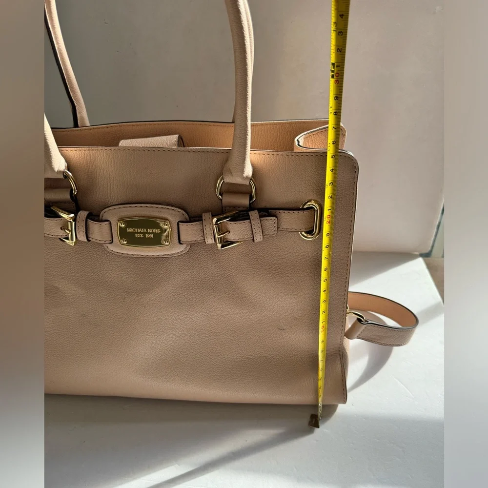 MICHAEL KORS HAMILTON Leather Pink Chain Satchel Crossbody Handbag